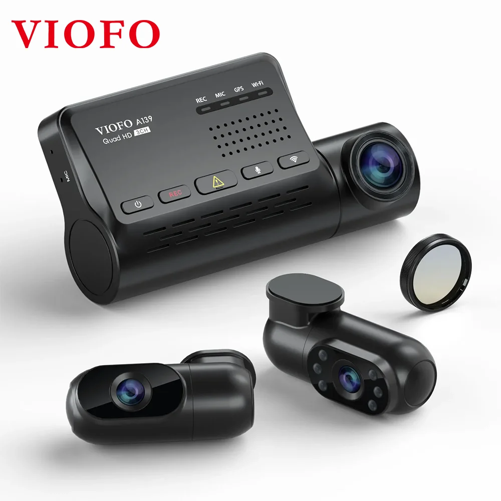 VIOFO-A139 ڵ DVR 3 ä  ķ, GPS     ĸ麸 ڵ ī޶ IR ׸  ڴ 1080P